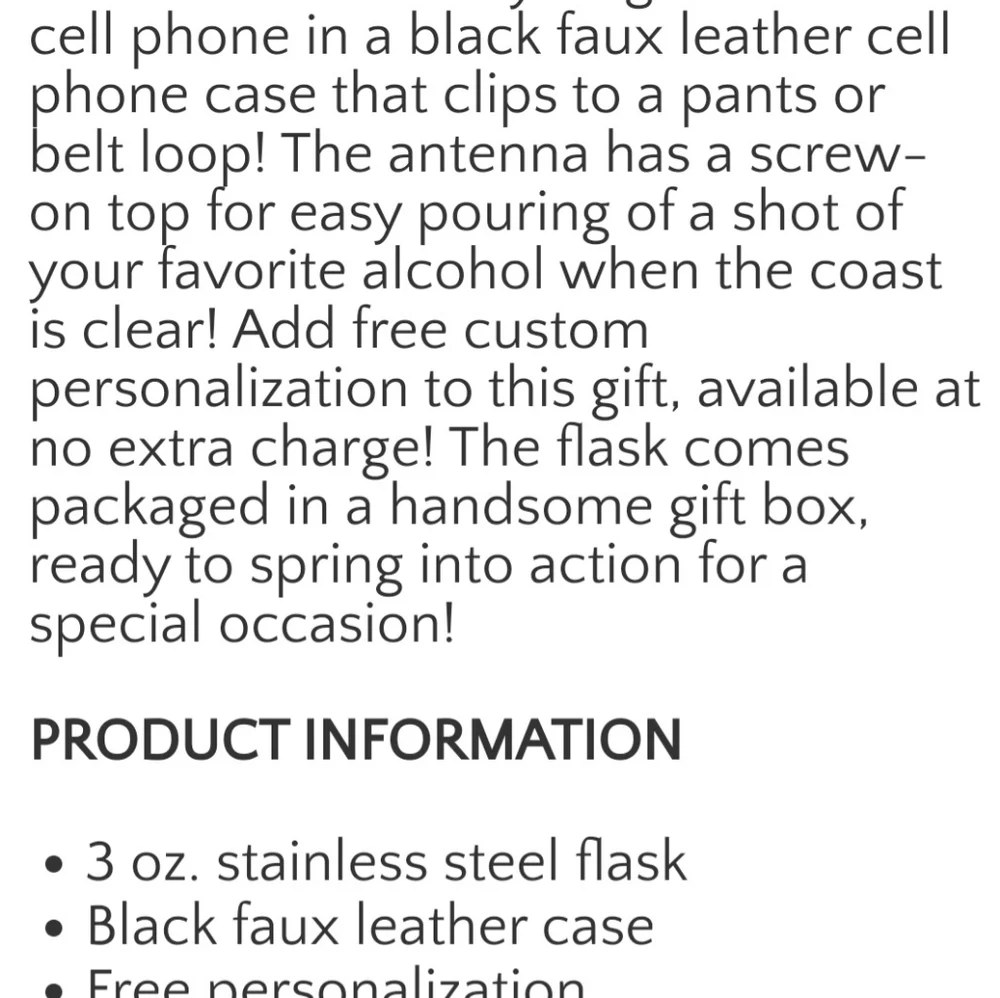 Cell phone flask